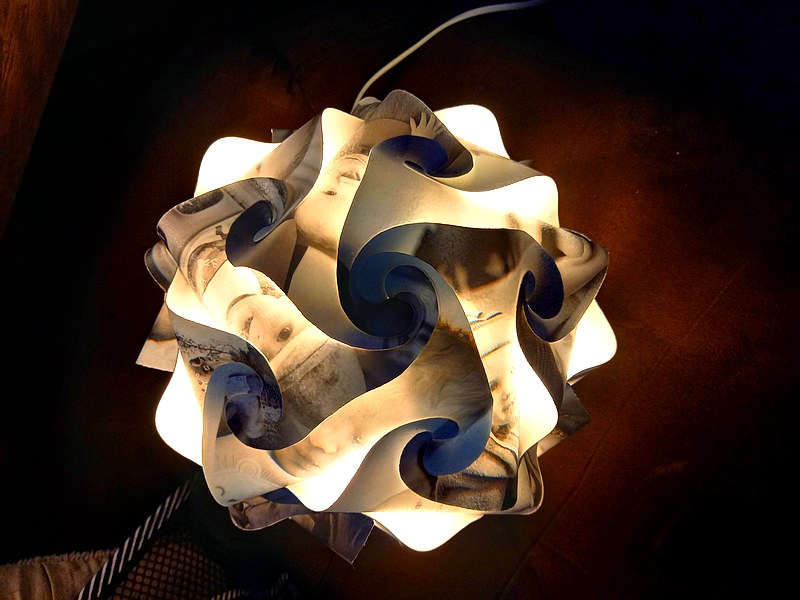 Stecklampe Birkenmotiv